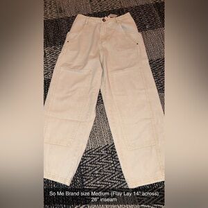 So Me Beige Wide Leg Jeans